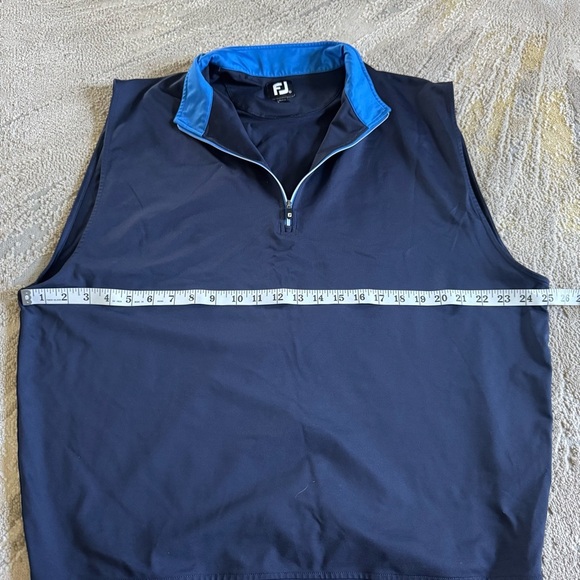 FJ Footjoy Performance Half Zip Vest golf Navy Bluw collar XL - Picture 4 of 7